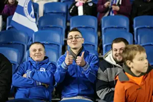 Leeds United 24FEB15 Prints: Passionate Moment: Brighton & Hove Albion Fans vs Leeds United (24FEB15)