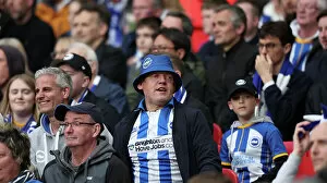 Images Dated 23rd April 2023: Passionate Moments: Brighton and Hove Albion FA Cup Semi-Final vs Manchester United at Wembley