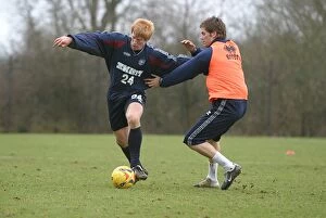 Images Dated 16th November 2006: Paul McShane & Dean Hammond in training game at Falmer