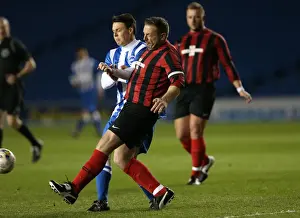 Prints of Play on the pitch match at the American Express Community Stadium, Brighton and Hove, England on 27 April 2015 Play On Pitch 2015 Prints: Play on the Pitch: Brighton & Hove Albion at American Express Community Stadium (27 April 2015)