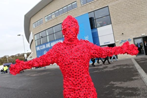 Blackburn Rovers 08NOV14 Prints: Poppy Tribute: Brighton and Hove Albion vs. Wigan Athletic, Sky Bet Championship 2014