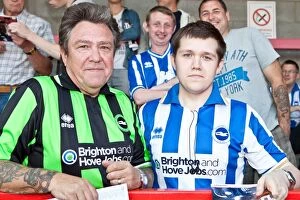 Images Dated 10th August 2012: Pre-season Away Days 2012-13: A Gallery of Brighton & Hove Albion Fans in Action