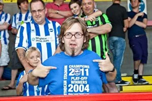 Images Dated 10th August 2012: Pre-season Away Days 2012-13: A Gallery of Brighton & Hove Albion Fans in Action