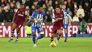 Images Dated 2nd January 2024: Premier League Clash: West Ham United vs. Brighton and Hove Albion - A Battle at London Stadium