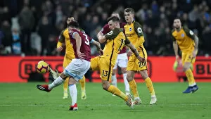 Images Dated 2nd January 2019: Premier League Showdown: Brighton and Hove Albion vs. West Ham United at The London Stadium