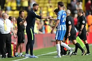 Images Dated 26th August 2017: Premier League Showdown: Watford vs. Brighton & Hove Albion (26AUG17)