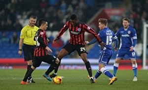 Cardiff City Prints: Rohan Ince: Midfield Battle in Cardiff City vs