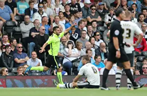 Fulham 15AUG15 Prints: Sam Baldock Scores the Opener: Brighton & Hove Albion's Triumphant Start at Fulham