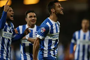 Bournemouth 01NOV14 Prints: Sam Baldock Scores the Winning Goal: Brighton and Hove Albion at Bournemouth, 2014