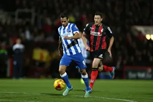 Bournemouth 01NOV14 Prints: Sam Baldock Scores the Winning Goal for Brighton and Hove Albion against Bournemouth in SkyBet Championship
