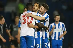 Sam Baldock Scores the Winning Goal for Brighton & Hove Albion against Colchester United in EFL Cup (09AUG16)