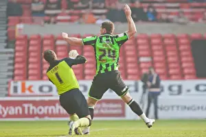 Sam Vokes Scores the First Goal: Brighton & Hove Albion Leads Nottingham Forest 1-0 (March 24, 2012)