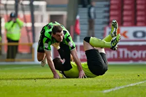 Nottingham Forest - 24-03-2012 Prints: Sam Vokes Scores the Game-Winning Goal for Brighton & Hove Albion against Nottingham Forest