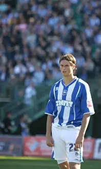 Season 2006-07 Prints: Sam Williams in Action at Withdean Stadium: Brighton and Hove Albion FC vs Blackpool
