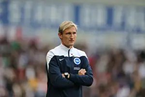 Rotherham Utd 25OCT14 Prints: Sami Hyypia at American Express Community Stadium: Brighton and Hove Albion vs