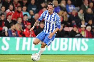 Images Dated 19th September 2017: Schelotto in Action: Bournemouth vs. Brighton and Hove Albion, EFL Cup 2017