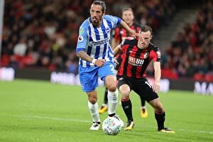 Images Dated 19th September 2017: Schelotto in Action: Brighton vs. Bournemouth, EFL Cup 2017