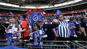 Images Dated 23rd April 2023: Sea of Albion: Brighton and Hove FA Cup Semi-Final vs Manchester United at Wembley Stadium (23APR23)