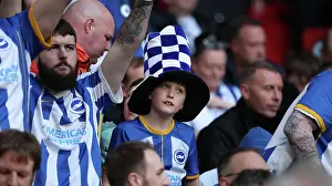 FA Cup Semi-Final 23APR23 Prints: Sea of Albion: Brighton and Hove FA Cup Semi-Final vs Manchester United at Wembley Stadium (23APR23)