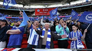 Images Dated 23rd April 2023: Sea of Albion: FA Cup Semi-Final at Wembley (23APR23) - Brighton and Hove Albion Fans
