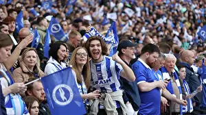 FA Cup Semi-Final 23APR23 Prints: Sea of Seagulls: Brighton and Hove Albion's FA Cup Semi-Final Showdown against Manchester United at Wembley