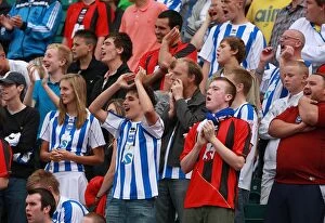 Images Dated 5th September 2009: The Sea of Supporters: Crowd Favorites of Brighton & Hove Albion's Withdean Era