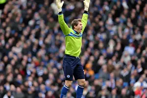 2013 Prints: Shouting for Victory: Tomasz Kuszczak's Intense Moment at Brighton & Hove Albion vs