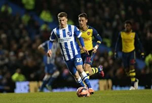Images Dated 25th January 2015: Solly March in Action: FA Cup 2015 - Brighton and Hove Albion vs. Arsenal