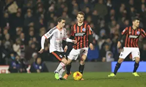 Fulham 29DEC14 Prints: Solly March in Action: Fulham vs. Brighton & Hove Albion, Craven Cottage (29DEC14)