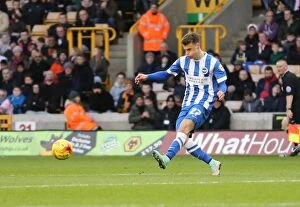 Images Dated 20th December 2014: Solomon March in Action: Wolverhampton Wanderers vs. Brighton and Hove Albion (December 2014)