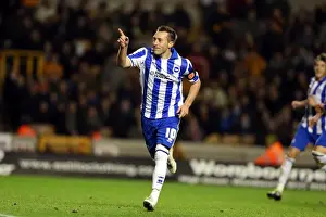 Wolves - 10-11-2012 Prints: Stephen Dobbie's Penalty: Brighton's Comeback against Wolves in Npower Championship (November 10)