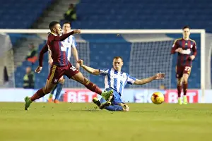 Ipswich Town 14FEB17 Prints: Steve Sidwell's Epic Slide Tackle: Brighton & Hove Albion vs Ipswich Town (14FEB17)