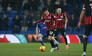Cardiff City Prints: Teixeira in Action: Cardiff vs. Brighton, Sky Bet Championship 2015