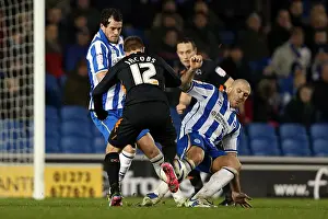 Derby County - 12-01-2013 Prints: Tenacious Defence: Greer and El-Abd Shield Brighton & Hove Albion Against Derby County (2013)