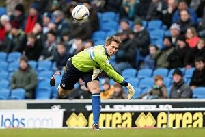 Images Dated 23rd February 2013: Tomasz Kuszczak in Action: Brighton & Hove Albion vs. Burnley, Npower Championship