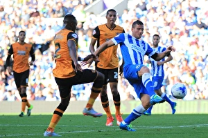 Hull City 12SEP15 Prints: Tomer Hemed in Action: Brighton and Hove Albion vs. Hull City, Sky Bet Championship 2015