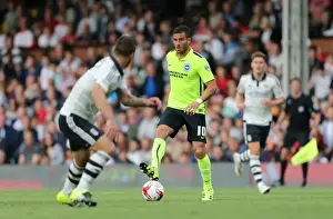 Fulham 15AUG15 Prints: Tomer Hemed in Action: Sky Bet Championship Clash between Fulham and Brighton & Hove Albion (15/08/2015)