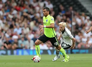 Fulham 15AUG15 Prints: Tomer Hemed in Action: Sky Bet Championship Showdown between Fulham and Brighton & Hove Albion (15/08/2015)