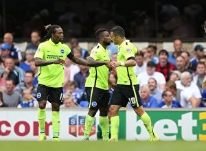 Images Dated 29th August 2015: Tomer Hemed Scores Dramatic Goal: Brighton Take 3-2 Lead Over Ipswich Town in Sky Bet Championship