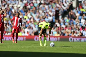 Prints of Tomer Hemed scores from the penalty spot during the pre-season friendly match between Brighton and Hove Albion and Sevilla FC at the American Express Community Stadium, Falmer Pre-Season Prints: Tomer Hemed Scores Penalty: Brighton & Hove Albion vs Sevilla FC (August 2015)
