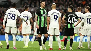 Jostles For Position Prints: Tottenham Hotspur v Brighton and Hove Albion Premier League 10FEB24