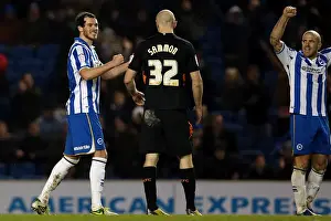 Derby County - 12-01-2013 Prints: The Unforgettable Seaside Derby: Brighton & Hove Albion vs