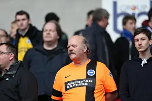 Bolton Wanderers 28FEB15 Prints: Unwavering Albion Fans: Brighton and Hove's Unyielding Support Amidst Bolton Wanderers Clash (28FEB15)