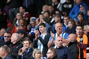 Images Dated 2nd May 2015: Unwavering Seasiders: Brighton and Hove Albion Fans' Passionate Support at Middlesbrough