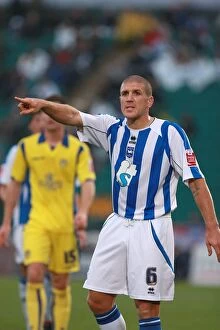 Adam El-Abd Collection: Unyielding Defender: Adam El-Abd's Focused Performance for Brighton & Hove Albion FC