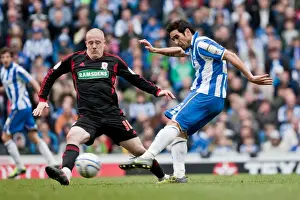 Middlesbrough - 31-03-2012 Prints: Vicente's Thrilling Shot: Brighton & Hove Albion vs Middlesbrough