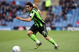 Burnley - 06-04-12 Prints: Vicente's Unyielding Spirit: A Pivotal Moment in Brighton & Hove Albion's Turf Moor Battle (April 6)