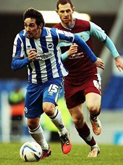 Images Dated 23rd February 2013: Vicente's Victory: Brighton & Hove Albion vs. Burnley, Npower Championship, Amex Stadium