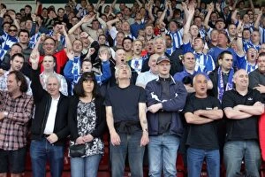 Images Dated 16th April 2011: Walsall Celebrations: Brighton & Hove Albion's Euphoric Away Day, 2010-11 Season