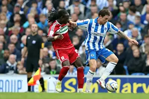 Middlesbrough - 20-10-2012 Prints: Wayne Bridge in Action: Brighton & Hove Albion vs Middlesbrough